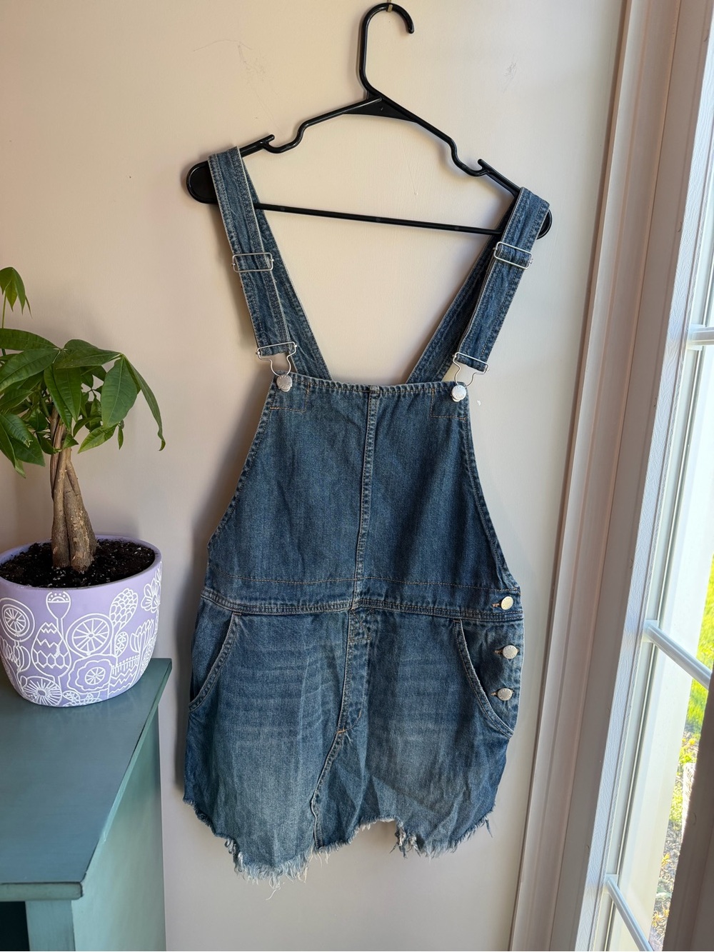 Free People Denim Blue Overall Dress